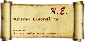 Muzsmel Eleonóra névjegykártya